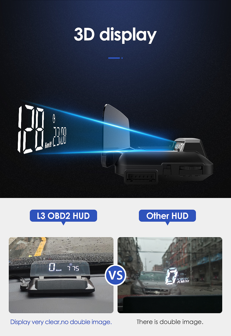  Heads up Display L3/G3 Head Up Display Car HUD Display 5 Inches Car  HUD Head Up Windshield Display Safe Driving Universal Connection for Cars  for Vehicles : Electronics