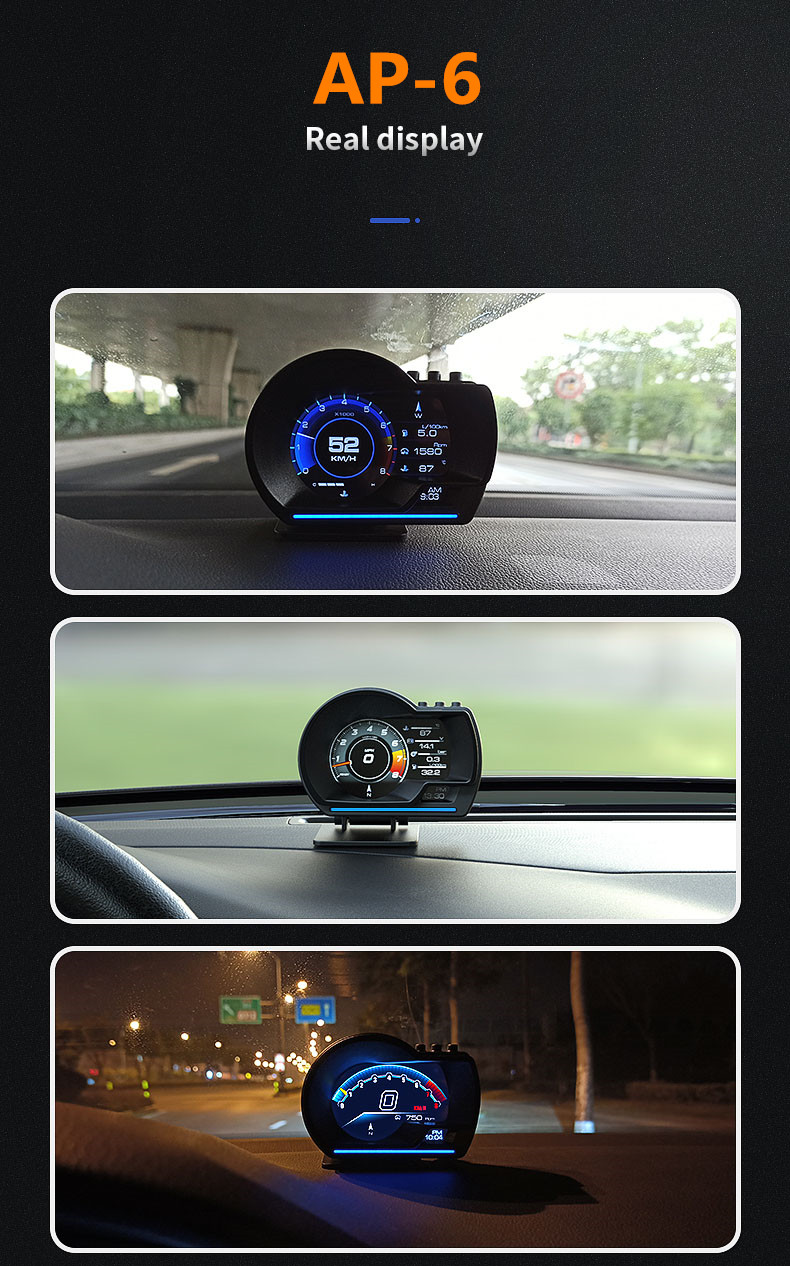 AP-6 Auto-HUD-Head-up-Display OBD GPS-Fahrcomputer-Codetabelle